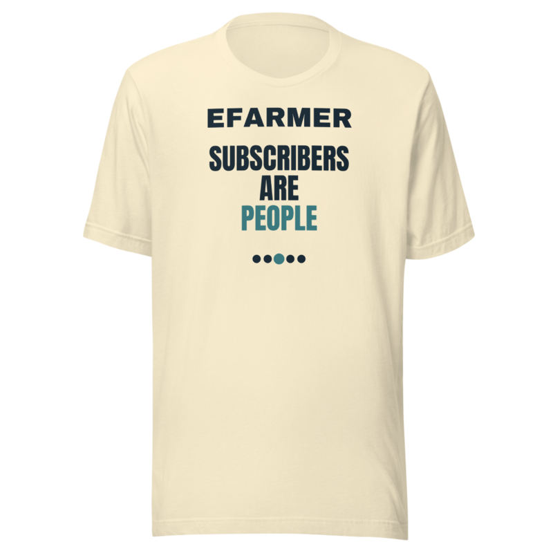 Efarmer — Subscribers Are People Tee — Black, view 2