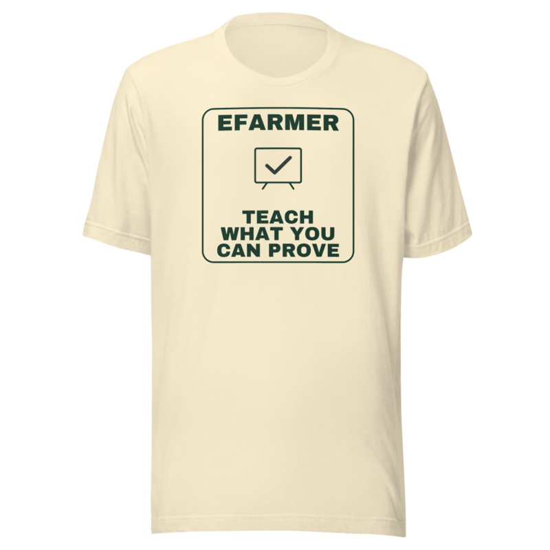 Efarmer — Teach What You Can Prove Tee — Black, view 2