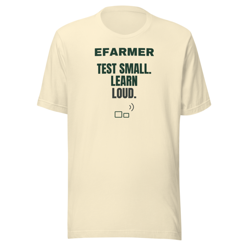 Efarmer — Test Small. Learn Loud. Tee — Black, view 2