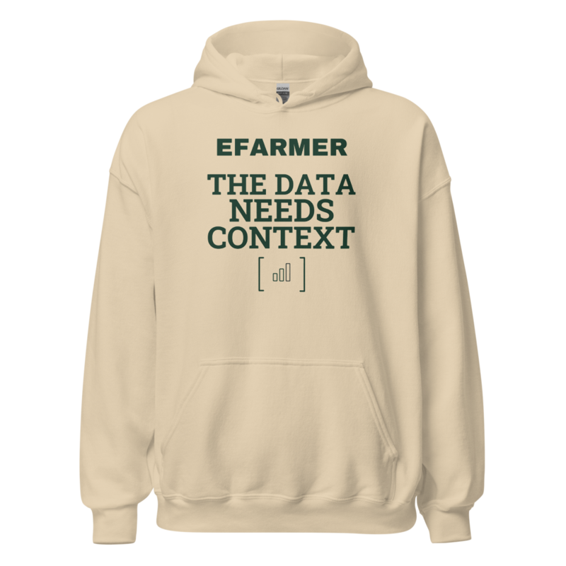 Efarmer — The Data Needs Context Hoodie — Black, view 2