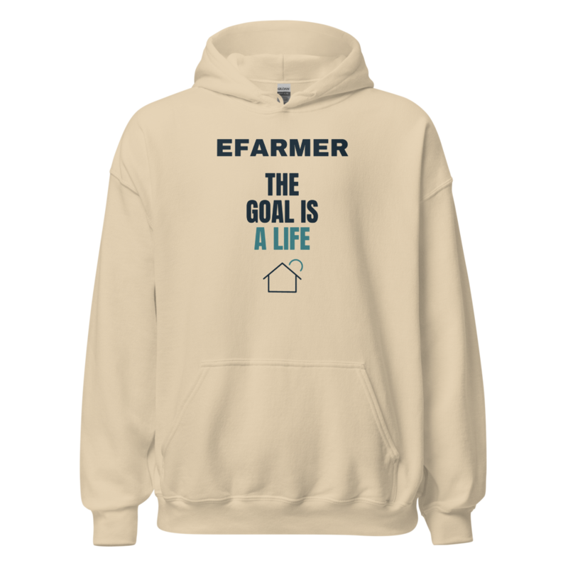 Efarmer — The Goal Is a Life Hoodie — Black, view 2