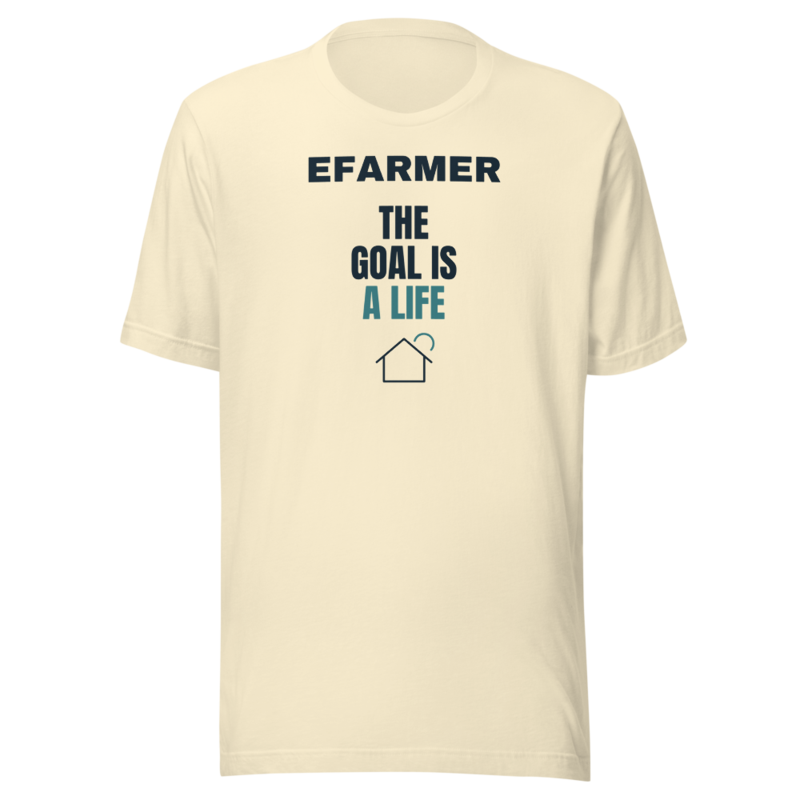Efarmer — The Goal Is a Life Tee — Black, view 2