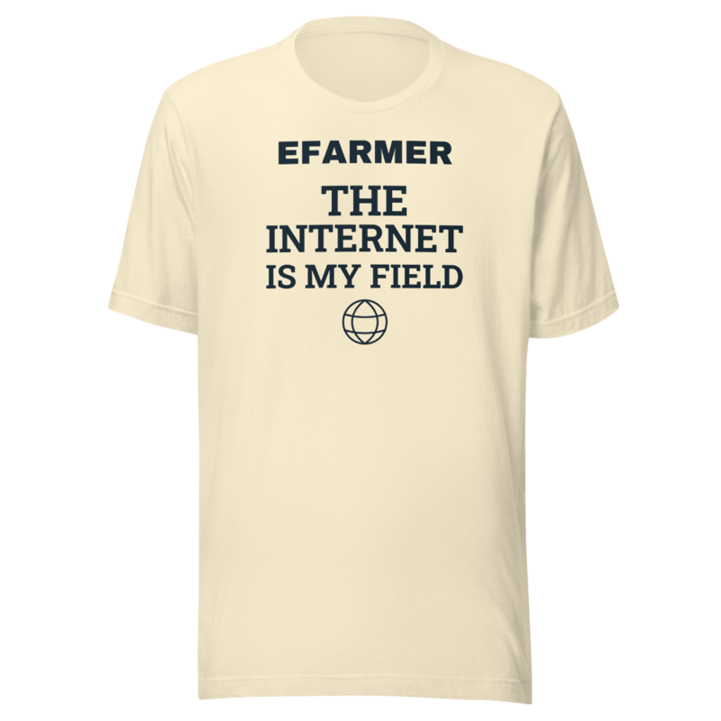 Efarmer — The Internet Is My Field Tee — Black, view 2